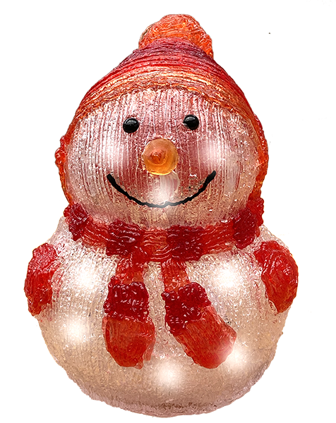 sneeuwpop acryl met verlichting